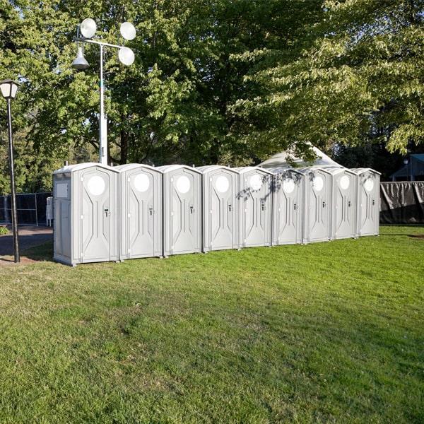 we provide regular cleaning and maintenance services throughout the duration of your event to ensure that our special event porta potties remain clean and sanitary